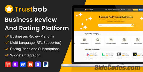Trustbob - Business Review And Rating Platform (SAAS)